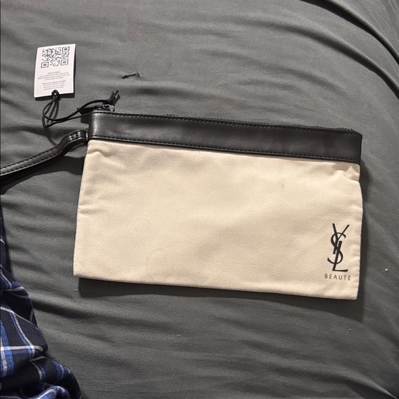 Black and Cream YSL Pouch - Picture 1 of 5